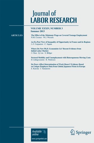 JOURNAL OF LABOR RESEARCH 期刊封面