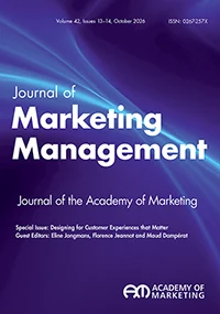 Journal of Marketing Management journal cover