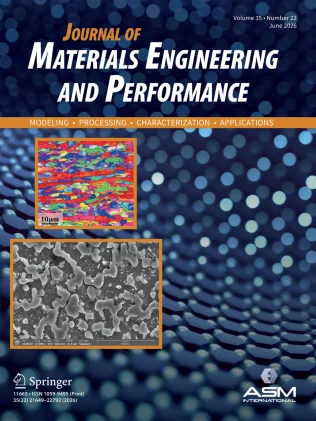 JOURNAL OF MATERIALS ENGINEERING AND PERFORMANCE journal cover