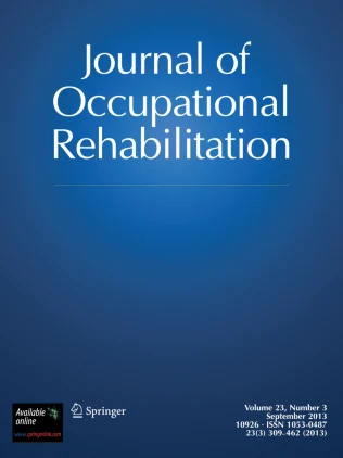 JOURNAL OF OCCUPATIONAL REHABILITATION 期刊封面