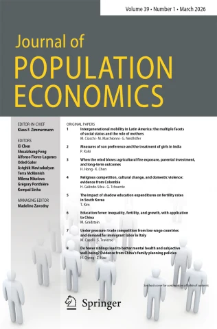 JOURNAL OF POPULATION ECONOMICS journal cover