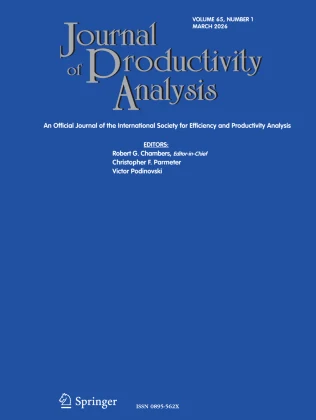 JOURNAL OF PRODUCTIVITY ANALYSIS journal cover