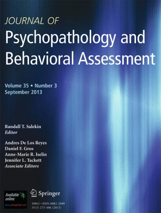 JOURNAL OF PSYCHOPATHOLOGY AND BEHAVIORAL ASSESSMENT journal cover