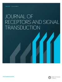 JOURNAL OF RECEPTORS AND SIGNAL TRANSDUCTION journal cover