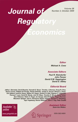 JOURNAL OF REGULATORY ECONOMICS journal cover