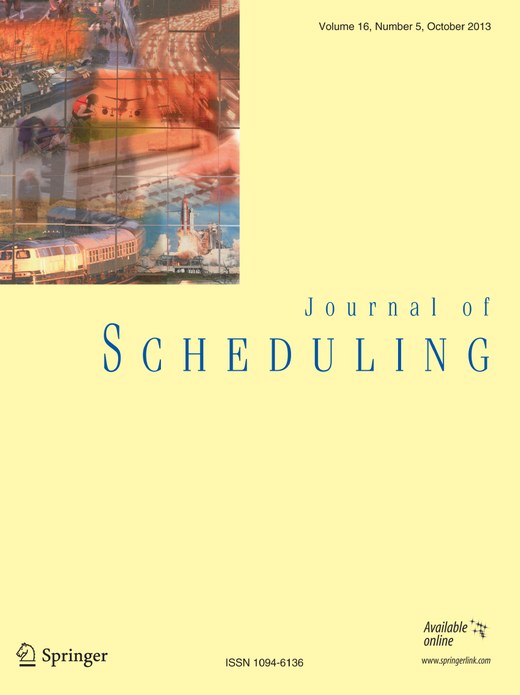 JOURNAL OF SCHEDULING 期刊封面