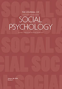 JOURNAL OF SOCIAL PSYCHOLOGY journal cover