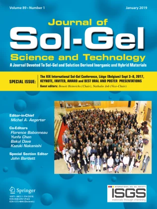 JOURNAL OF SOL-GEL SCIENCE AND TECHNOLOGY 期刊封面