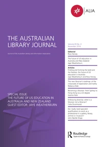 Journal of the Australian Library and Information Association journal cover