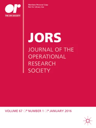 JOURNAL OF THE OPERATIONAL RESEARCH SOCIETY journal cover