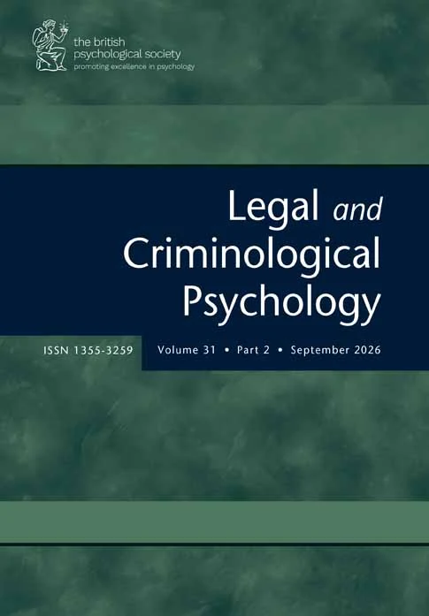 LEGAL AND CRIMINOLOGICAL PSYCHOLOGY journal cover