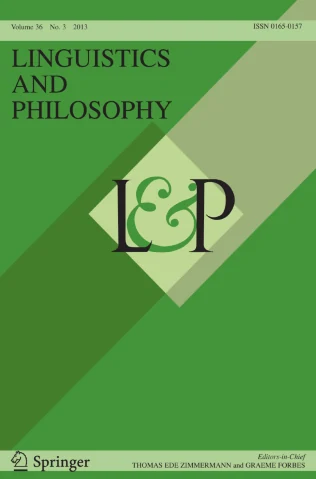 LINGUISTICS AND PHILOSOPHY journal cover