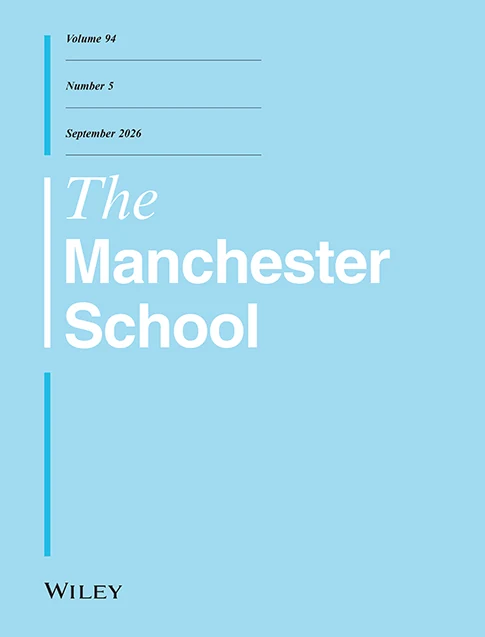 MANCHESTER SCHOOL journal cover
