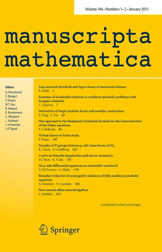 MANUSCRIPTA MATHEMATICA journal cover