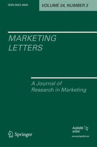 MARKETING LETTERS 期刊封面