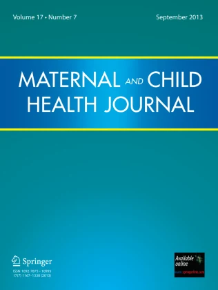 MATERNAL AND CHILD HEALTH JOURNAL journal cover