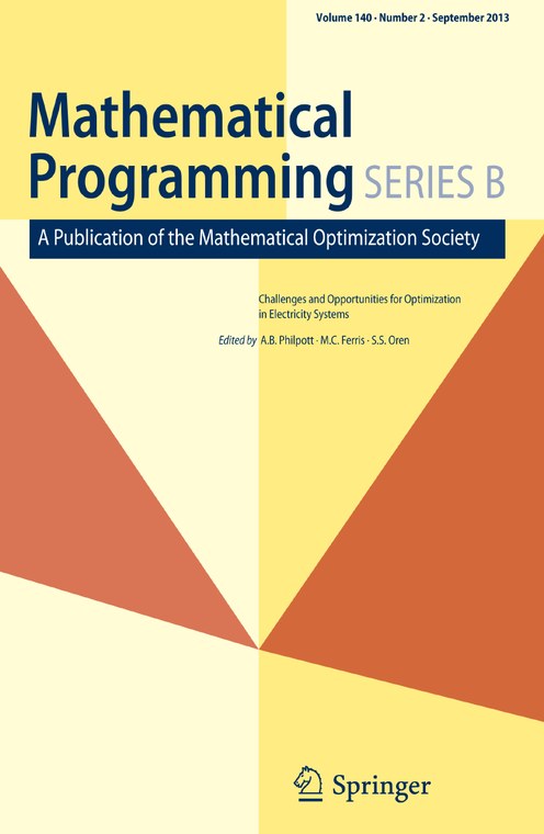 MATHEMATICAL PROGRAMMING 期刊封面