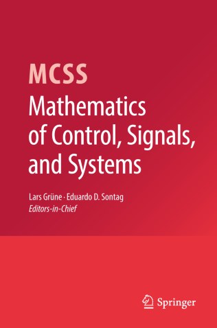 MATHEMATICS OF CONTROL SIGNALS AND SYSTEMS 期刊封面