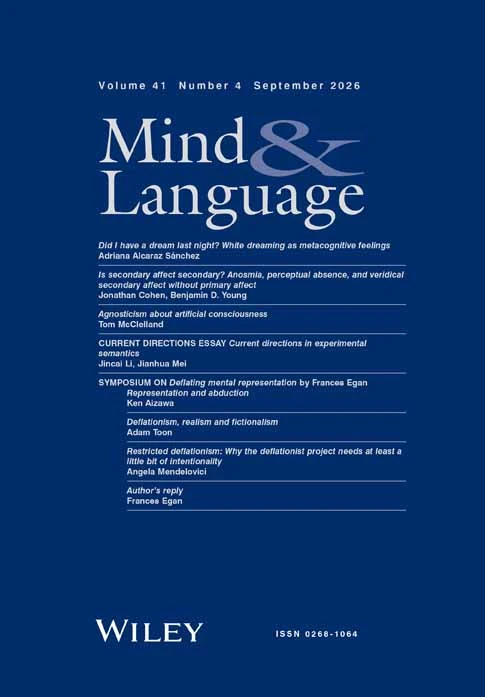 MIND & LANGUAGE journal cover