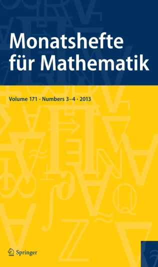 MONATSHEFTE FUR MATHEMATIK journal cover