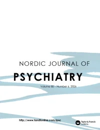 NORDIC JOURNAL OF PSYCHIATRY journal cover