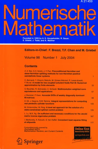 NUMERISCHE MATHEMATIK journal cover