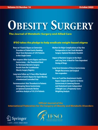 OBESITY SURGERY journal cover