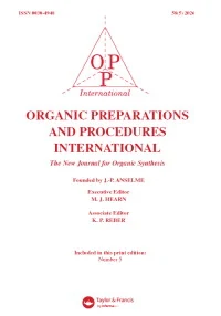 ORGANIC PREPARATIONS AND PROCEDURES INTERNATIONAL 期刊封面