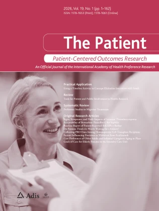 Patient-Patient Centered Outcomes Research 期刊封面