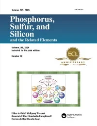 PHOSPHORUS SULFUR AND SILICON AND THE RELATED ELEMENTS 期刊封面