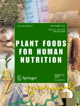 PLANT FOODS FOR HUMAN NUTRITION journal cover