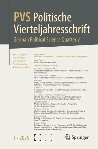 POLITISCHE VIERTELJAHRESSCHRIFT 期刊封面