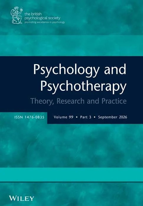 PSYCHOLOGY AND PSYCHOTHERAPY-THEORY RESEARCH AND PRACTICE journal cover