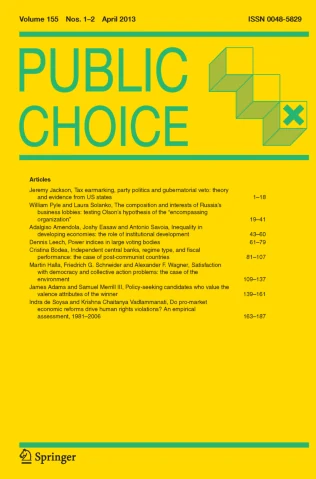 PUBLIC CHOICE journal cover