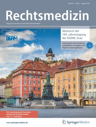 Rechtsmedizin journal cover