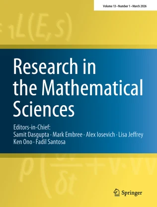Research in the Mathematical Sciences journal cover