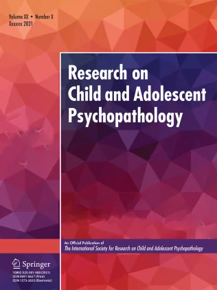 Research on Child and Adolescent Psychopathology journal cover
