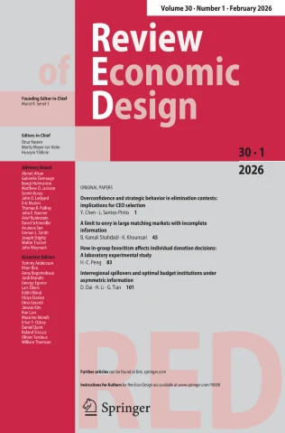 Review of Economic Design journal cover