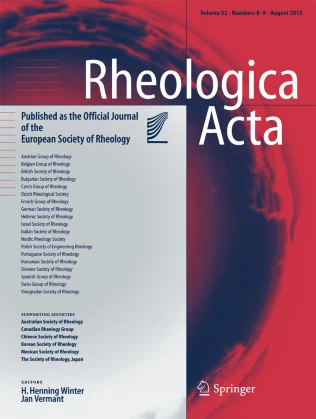 RHEOLOGICA ACTA 期刊封面