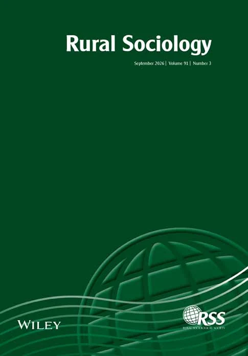 RURAL SOCIOLOGY journal cover