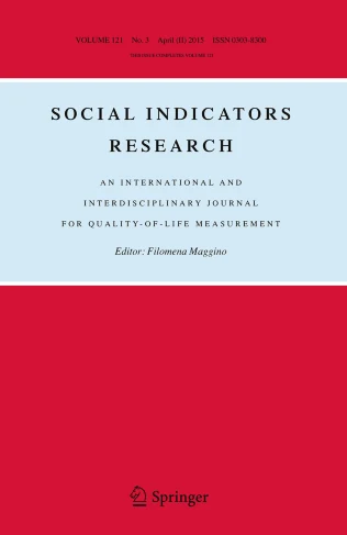 SOCIAL INDICATORS RESEARCH 期刊封面