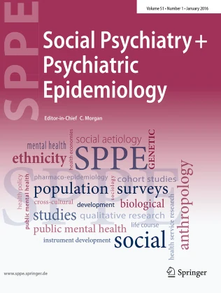 SOCIAL PSYCHIATRY AND PSYCHIATRIC EPIDEMIOLOGY journal cover