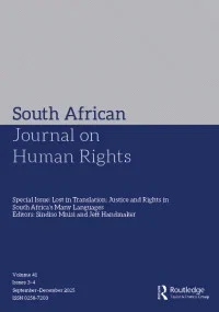 South African Journal on Human Rights journal cover