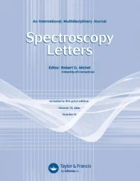 SPECTROSCOPY LETTERS journal cover