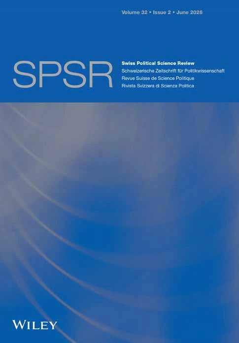Swiss Political Science Review 期刊封面