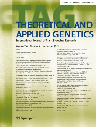 THEORETICAL AND APPLIED GENETICS journal cover