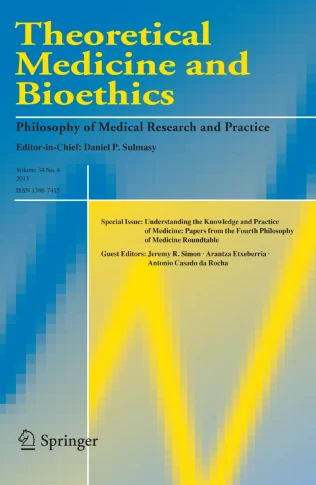 THEORETICAL MEDICINE AND BIOETHICS 期刊封面