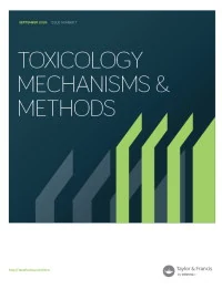 TOXICOLOGY MECHANISMS AND METHODS journal cover