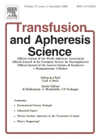 TRANSFUSION AND APHERESIS SCIENCE journal cover
