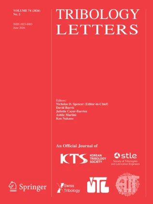 TRIBOLOGY LETTERS journal cover